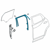 OEM Chevrolet Blazer Run Weatherstrip Diagram - 84896098