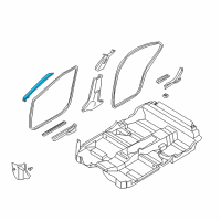 OEM 2001 Nissan Sentra Garnish Assy-Front Pillar, RH Diagram - 76911-5M013