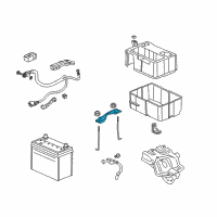 OEM Acura Plate, Battery Setting Diagram - 31512-TK4-A00