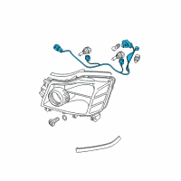 OEM Nissan Titan Harness Assembly - Head Lamp Diagram - 26242-7S000