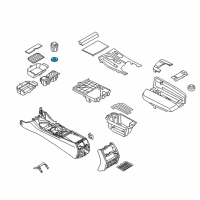 OEM BMW 530i Rubber Insert, Drink Holder Diagram - 51-16-9-368-843