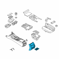 OEM 2017 BMW 540i xDrive COVER CENTRE CONSOLE, REAR Diagram - 51-16-6-833-804