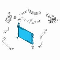 OEM 2019 Hyundai Santa Fe XL Radiator Assembly Diagram - 25310-2W800