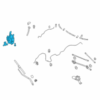 OEM Infiniti Windshield Washer Tank Assembly Diagram - 28910-1BA0A