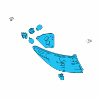 OEM 2016 Toyota Camry Tail Lamp Assembly Diagram - 81550-06640