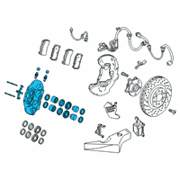 OEM 2021 Honda Civic Caliper Sub-Assembly, Driver Side Diagram - 45019-TV8-E01