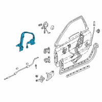 OEM 1999 Acura NSX Regulator Assembly, Driver Side Door Power Diagram - 72250-SL0-A02