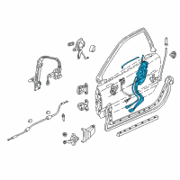 OEM 2003 Acura NSX Lock Assembly, Driver Side Power Door Diagram - 72150-SL0-A03