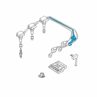 OEM Kia Sedona Spark Plug Cable Assembly No.1 Diagram - 2742039010