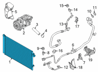 OEM 2019 BMW X7 Condenser Air Conditioning W Diagram - 64-53-9-389-412