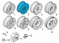 OEM Ford Maverick WHEEL ASY Diagram - NZ6Z-1007-B