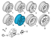 OEM Ford Maverick WHEEL ASY Diagram - NZ6Z-1007-E