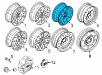 OEM Ford Maverick WHEEL ASY Diagram - NZ6Z-1007-D