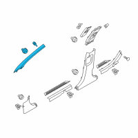 OEM 2018 Hyundai Sonata Trim Assembly-Front Pillar RH Diagram - 85820-C2000-ZTR