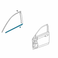 OEM 2011 Acura TSX Molding Assembly, Right Front Door Diagram - 72410-TL0-003