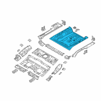 OEM 2019 Hyundai Ioniq Panel Assembly-Rear Floor, Rear Diagram - 65513-G2000