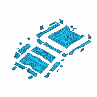 OEM 2019 Hyundai Ioniq Panel Assembly-Rear Floor Diagram - 65510-G2500