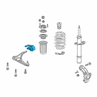 OEM 2019 Honda Odyssey Bracket, Right Front Compliance Diagram - 51390-THR-A00