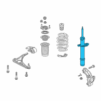 OEM 2021 Honda Odyssey Shock Absorber Unit, Right Front Diagram - 51611-THR-A92