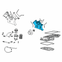 OEM 1994 BMW 530i Timing Case Cover, Bottom Diagram - 11-14-1-733-522