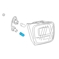 OEM 2015 Chevrolet Malibu Back-Up Lamp Bulb Diagram - 13503403