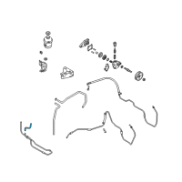 OEM 2003 Hyundai Santa Fe Hose-Power Steering Oil Return Diagram - 57542-26500