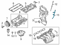 OEM 2021 Nissan Sentra Guide-Oil Level Gauge Diagram - 11150-6LB0A