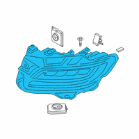 OEM Lincoln Nautilus Headlamp Assembly Diagram - KA1Z-13008-G