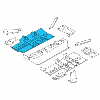 OEM 2014 Nissan Rogue Floor Front Diagram - 74320-6FL0D