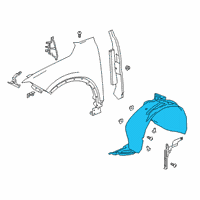 OEM 2019 Chevrolet Blazer Fender Liner Diagram - 84730493