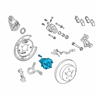 OEM 2013 Lexus RX350 Rear Axle Hub & Bearing Assembly, Left Diagram - 42450-0E020