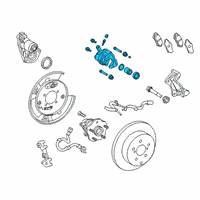 OEM Lexus RX450hL Rear Driver Disc Brake Cylinder Assembly Diagram - 47850-48130