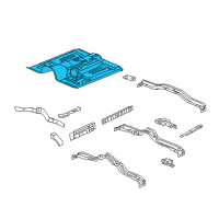 OEM 2002 Oldsmobile Bravada Floor Pan Diagram - 15192889