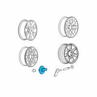 OEM 2010 Hummer H3T Hub Cap Diagram - 9597265