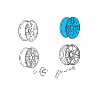 OEM 2010 Hummer H3 Wheel, Alloy Diagram - 9598062