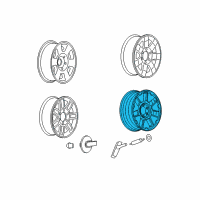 OEM 2010 Hummer H3 Wheel, Alloy Diagram - 9598475