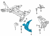 OEM 2018 BMW X2 Rubber Mount Wishbone, Left Diagram - 31-12-6-879-843