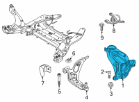 OEM 2019 BMW X1 Steering Knuckle, Right Diagram - 31-21-6-876-852