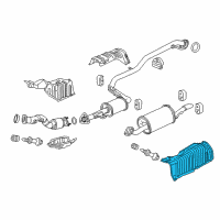 OEM 2011 Honda Insight Plate, Muffler Baffle Diagram - 74605-TM8-A00