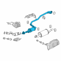 OEM 2014 Honda Insight Pipe B, Exhuast Diagram - 18220-TM8-003