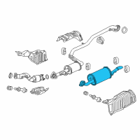 OEM 2014 Honda Insight Muffler, Exhuast Diagram - 18307-TM8-023