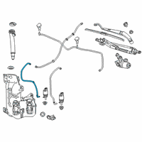 OEM 2022 Cadillac XT4 Washer Hose Diagram - 23276869