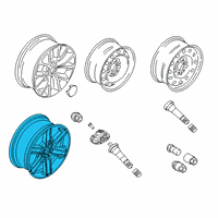 OEM 2021 Ford Expedition Wheel, Alloy Diagram - KL1Z-1007-A