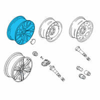 OEM Ford Expedition Wheel, Alloy Diagram - JL1Z-1007-H