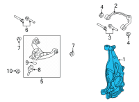 OEM 2022 Ford F-150 KNUCKLE - FRONT WHEEL Diagram - ML3Z-3K186-A