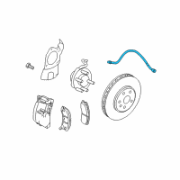 OEM 2004 Cadillac CTS Brake Hose Diagram - 19256891