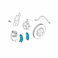 OEM 2004 Cadillac CTS Front Pads Diagram - 89047725