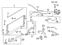 OEM Ford Reservoir Hose Clamp Diagram - -W527260-S444