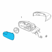 OEM 2020 Ford Police Responder Hybrid Mirror Glass Diagram - DS7Z-17K707-A