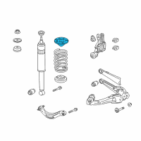 OEM 2017 Acura ILX Rubber, Right Rear Spring Mounting (Upper) Diagram - 52461-TR0-A00